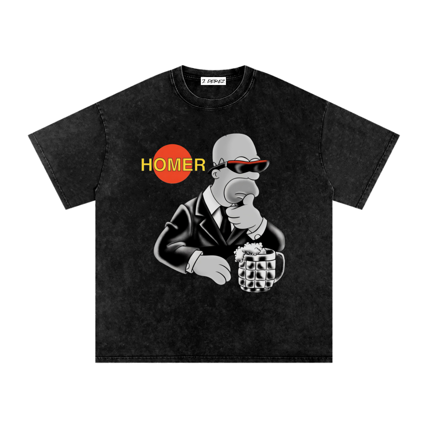 HOMER [REMAKE] (Limited Drop) - Snow Washed Oversized Cotton T-Shirt