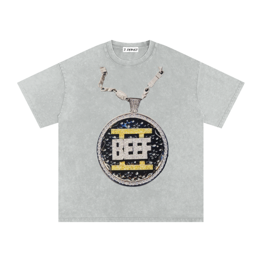 BEEF 2 (Limited Drop) - Snow Washed Oversized Cotton T-Shirt