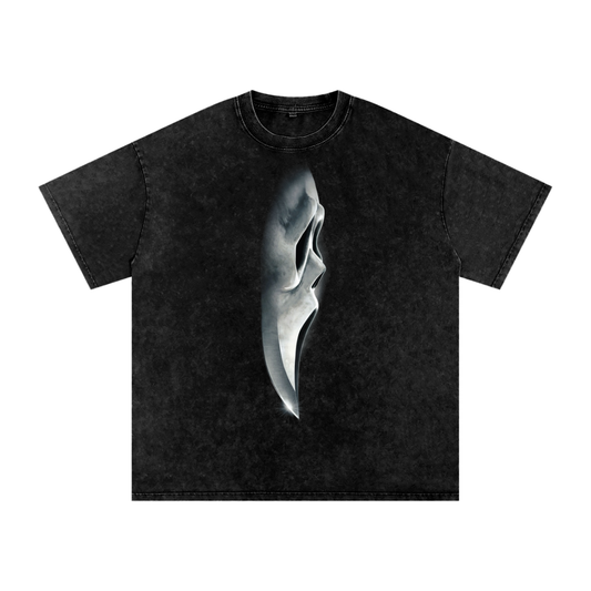Scream 4 [Ghostface] (Limited Drop) - Snow Washed Oversized Cotton T-Shirt