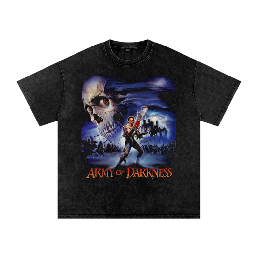 Army of Darkness (Limited Drop) - Snow Washed Oversized Cotton T-Shirt