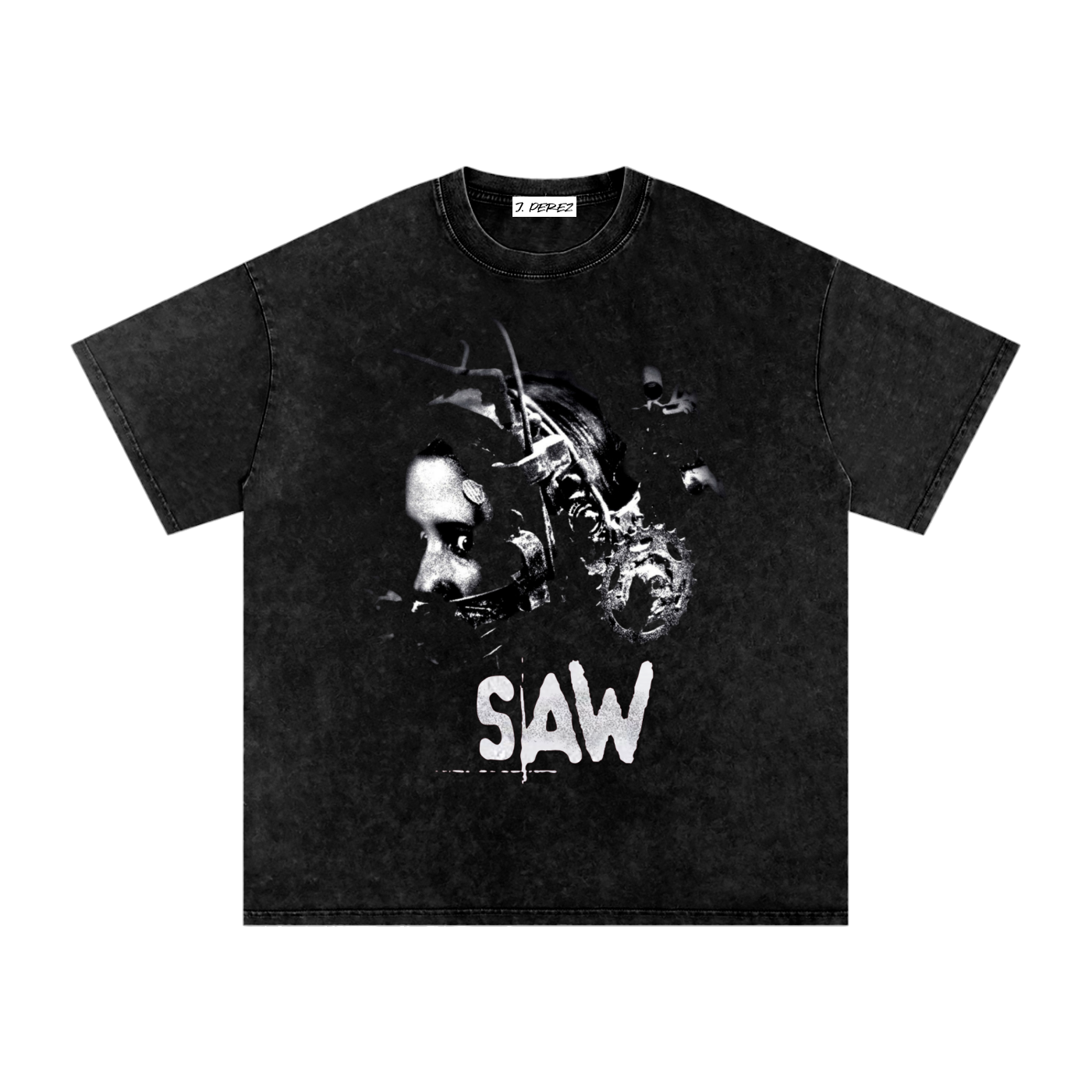 Saw (Limited Drop) - Snow Washed Oversized Cotton T-Shirt