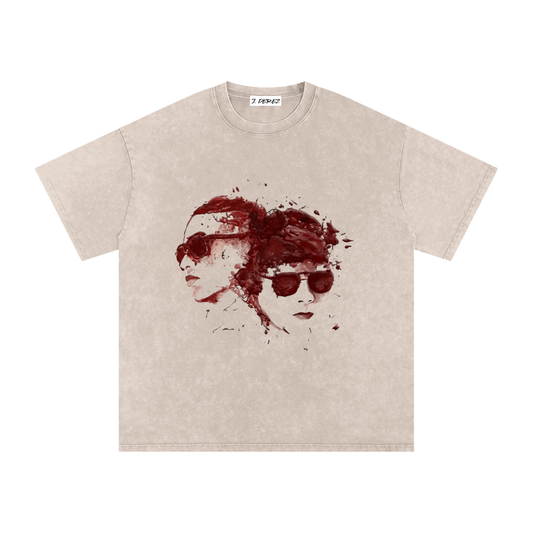 Love & Sex (Limited Drop) - Snow Washed Oversized Cotton T-Shirt