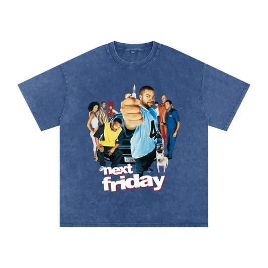 Next Friday  (Limited Drop) - Snow Washed Oversized Cotton T-Shirt