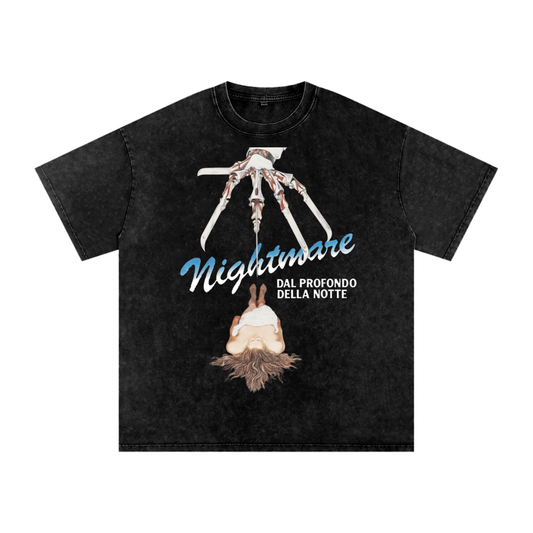 A Nightmare on Elm Street [Italian] (Limited Drop) - Snow Washed Oversized Cotton T-Shirt