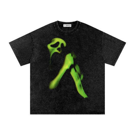 Stab [Scream] (Limited Drop) - Snow Washed Oversized Cotton T-Shirt