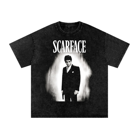 Scarface (Limited Drop) - Snow Washed Oversized Cotton T-Shirt