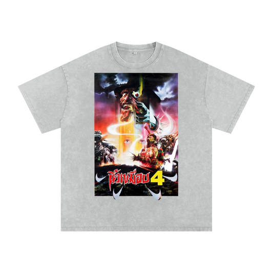 A Nightmare on Elm Street 4 [Thailand] (Limited Drop) - Snow Washed Oversized Cotton T-Shirt