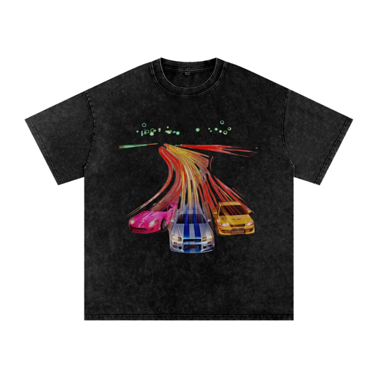 2 Fast 2 Furious (Limited Drop) - Snow Washed Oversized Cotton T-Shirt