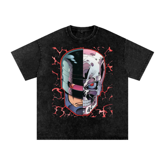 Robocop Vs. Terminator (Limited Drop) - Snow Washed Oversized Cotton T-Shirt