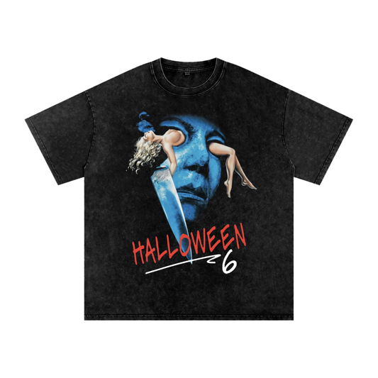 Halloween 6 [Italian] (Limited Drop) - Snow Washed Oversized Cotton T-Shirt