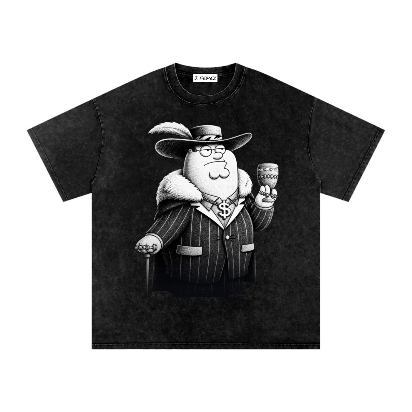 PETER (Limited Drop) - Snow Washed Oversized Cotton T-Shirt