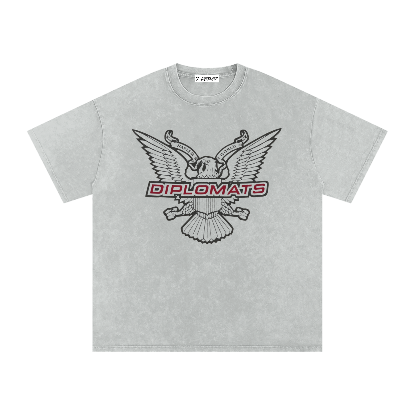 Diplomats Harlem World (Limited Drop) - Snow Washed Oversized Cotton T-Shirt