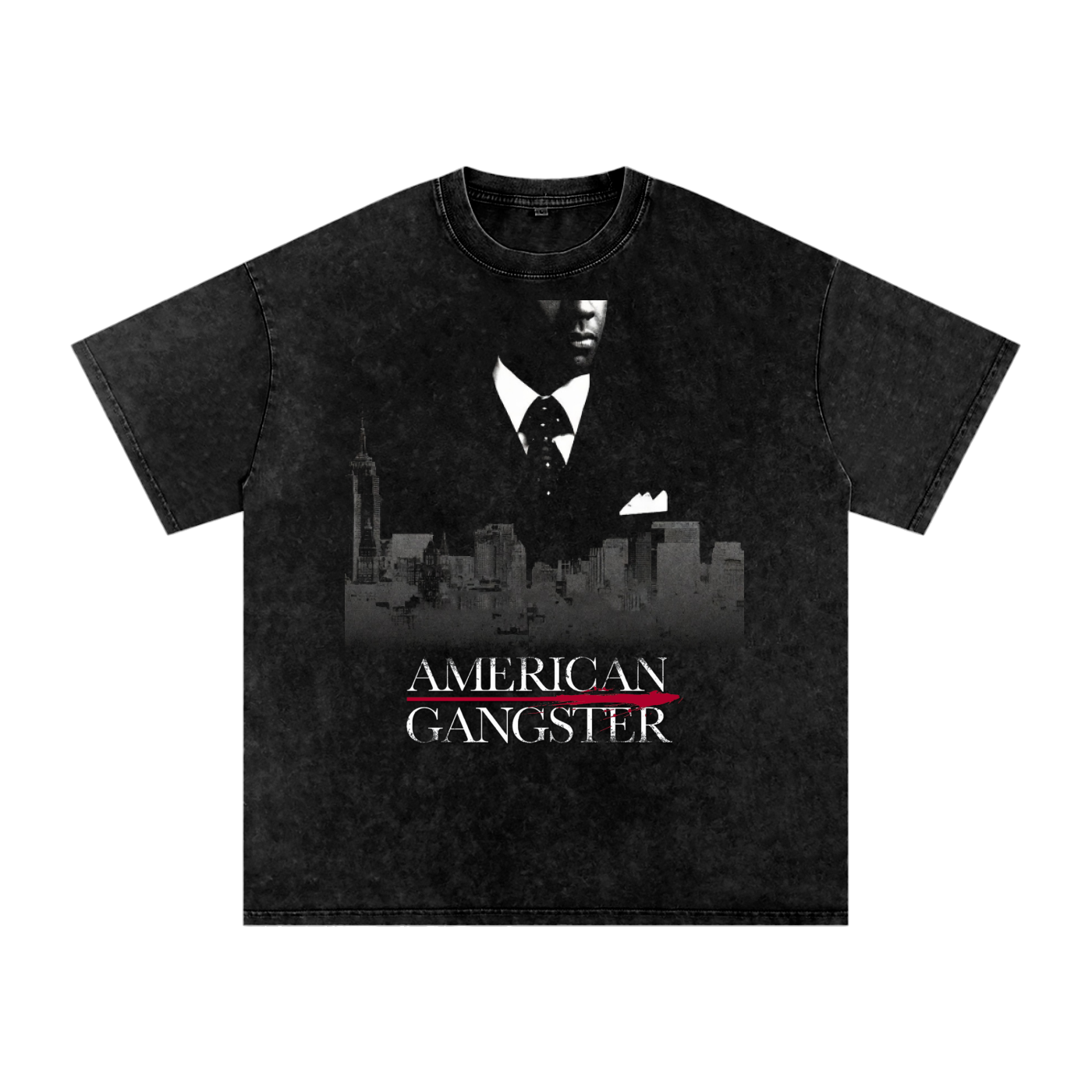 American Gangster (Limited Drop) - Snow Washed Oversized Cotton T-Shirt