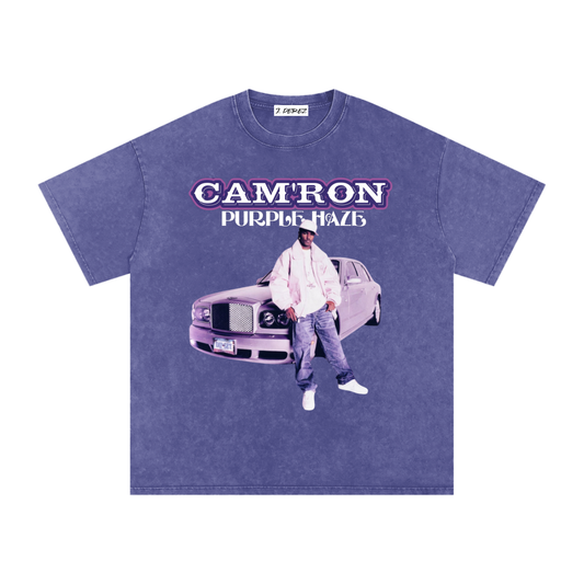 Cam’ron: Purple Haze (Limited Drop) - Snow Washed Oversized Cotton T-Shirt