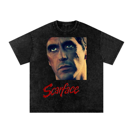 Scarface [1983] (Limited Drop) - Snow Washed Oversized Cotton T-Shirt