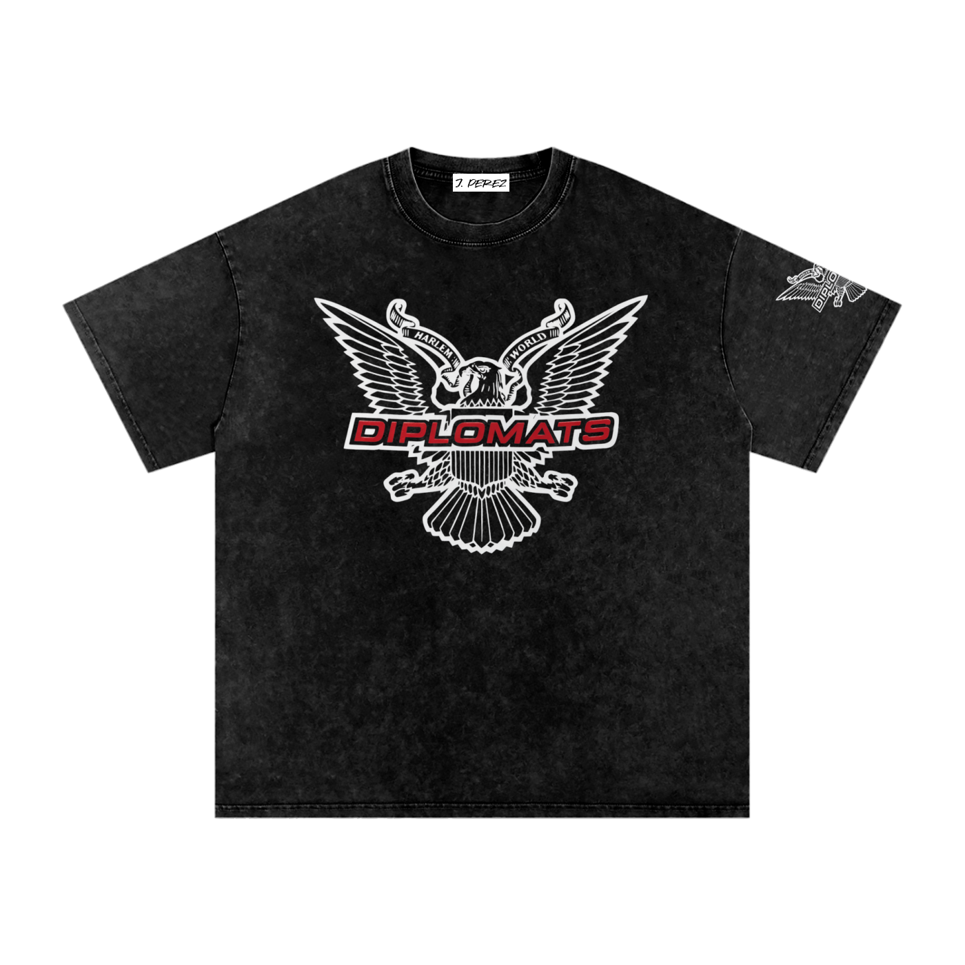 Diplomats Harlem World [REMAKE] (Limited Drop) - Snow Washed Oversized Cotton T-Shirt