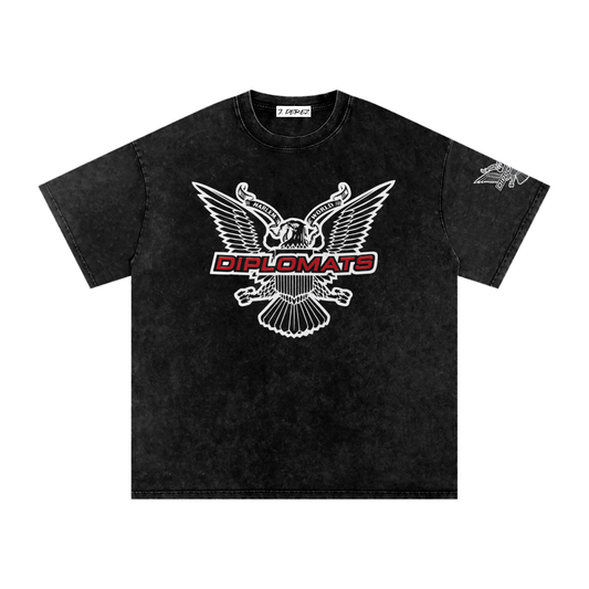 Diplomats Harlem World [REMAKE] (Limited Drop) - Snow Washed Oversized Cotton T-Shirt